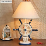 Nautical Style Rudder Desk Lamp - Adult Bedroom Reading Light
