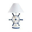 Nautical Style Rudder Desk Lamp - Adult Bedroom Reading Light White