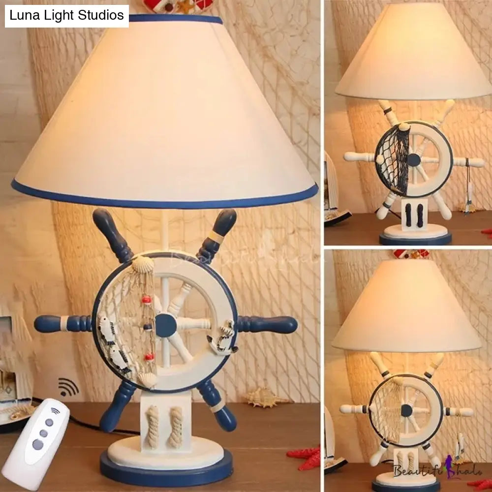 Nautical Style Rudder Desk Lamp - Adult Bedroom Reading Light
