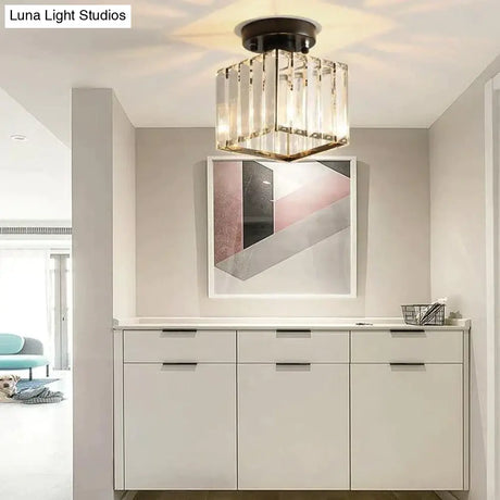 Nevaeh - Creative Simple Modern Square Crystal Corridor Porch Ceiling Lamp Ceiling
