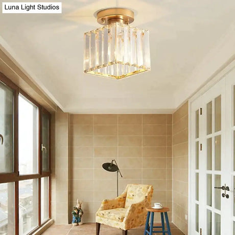 Nevaeh - Creative Simple Modern Square Crystal Corridor Porch Ceiling Lamp Ceiling