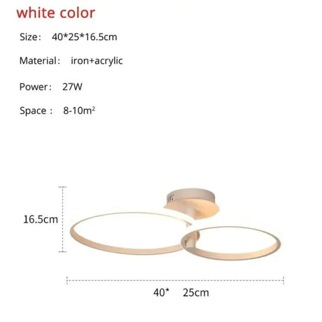 New Design Led Ceiling Light For Living Room Dining Bedroom White Coffee Finnished Indoor Home