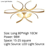 New Modern Led Ceiling Light For Living Room Bedroom White Color Dimmable With Remote Lighting Lamp