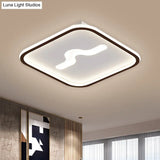 Nordic 16’/19.5’ Flush Mount Led Ceiling Light In Metal Black/Gold With Warm/White