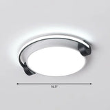 Nordic Acrylic Ceiling Lamp With Headphone Design For Dorm Room Black - White / 16.5’ White
