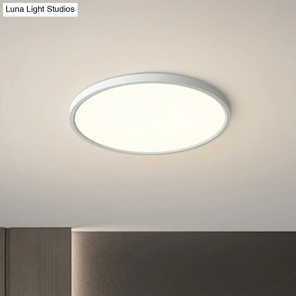 Nordic Acrylic Led Ceiling Light: Stylish White Flush Mount For Bedroom