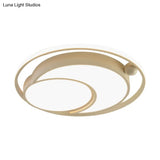 Nordic Acrylic Led Ceiling Mounted Light For Bedroom - White/Black Flush Mount Warm/White Glow