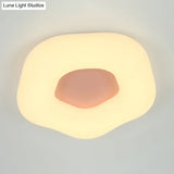 Nordic Acrylic Led Doughnut Flushmount Light For Kids’ Bedroom In White/Blue/Pink