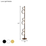 Nordic Acrylic Led Floor Lamp - Sphere Shape Stand Up Light Black/White/Gold Warm/White Lighting