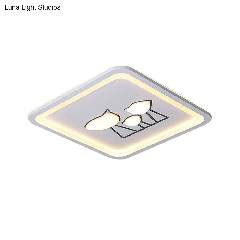 Nordic Acrylic Led Flush Mount Ceiling Light For Living Room