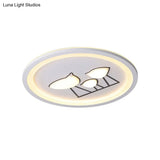 Nordic Acrylic Led Flush Mount Ceiling Light For Living Room