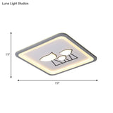 Nordic Acrylic Led Flush Mount Ceiling Light For Living Room