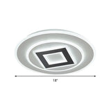 Nordic Acrylic Led Flush Mount Light With Remote Stepless Dimming - Available In Warm Or White