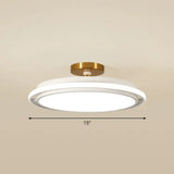 Nordic Acrylic Round Semi Flush Led Ceiling Light For Bedrooms