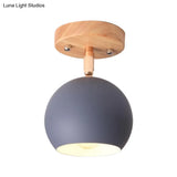 Nordic Adjustable Semi Flush Ceiling Light Fixture - Black/Gray/White/Pink/Green Orbit Design