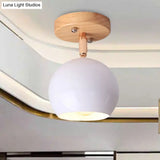 Nordic Adjustable Semi Flush Ceiling Light Fixture - Black/Gray/White/Pink/Green Orbit Design
