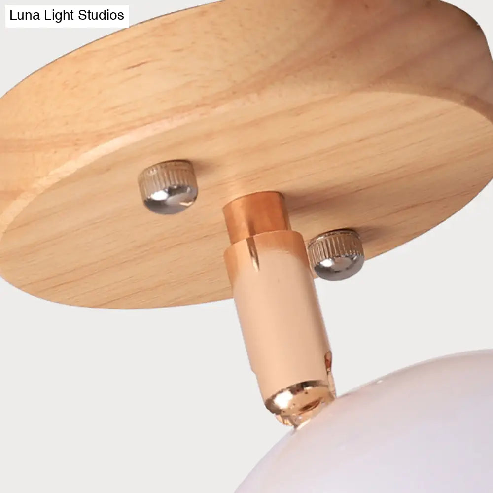 Nordic Adjustable Semi Flush Ceiling Light Fixture - Black/Gray/White/Pink/Green Orbit Design