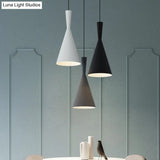 Nordic Aluminum Cluster Pendant Light With 3 Heads In Black-Grey-White Colors