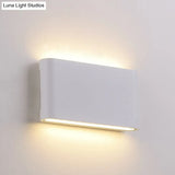 Nordic Aluminum Flush Mount Wall Lamp - Black/White Led Sconce Light Fixture (Small/Large)