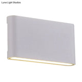 Nordic Aluminum Flush Mount Wall Lamp - Black/White Led Sconce Light Fixture (Small/Large)