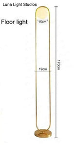 Nordic Art Deco Golden Body Table Lamp Metal Base Plate Modern Minimalist Frosted Glass Led Desk For