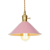 Nordic Barn-Style Pendant Light With Colorful Iron Shade – Perfect For Kitchen And Bar Pink / A