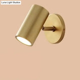 Nordic Bedside Creative Copper Wall Lamp Simple Style Reading Living Room Decoration