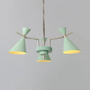 Nordic Bi-Conical Pendant Chandelier - 3/6 Lights Black/White/Pink Dining Room Lighting Fixture 3 /