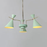 Nordic Bi-Conical Pendant Chandelier - 3/6 Lights Black/White/Pink Dining Room Lighting Fixture 3 /