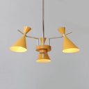 Nordic Bi-Conical Pendant Chandelier - 3/6 Lights Black/White/Pink Dining Room Lighting Fixture 3 /