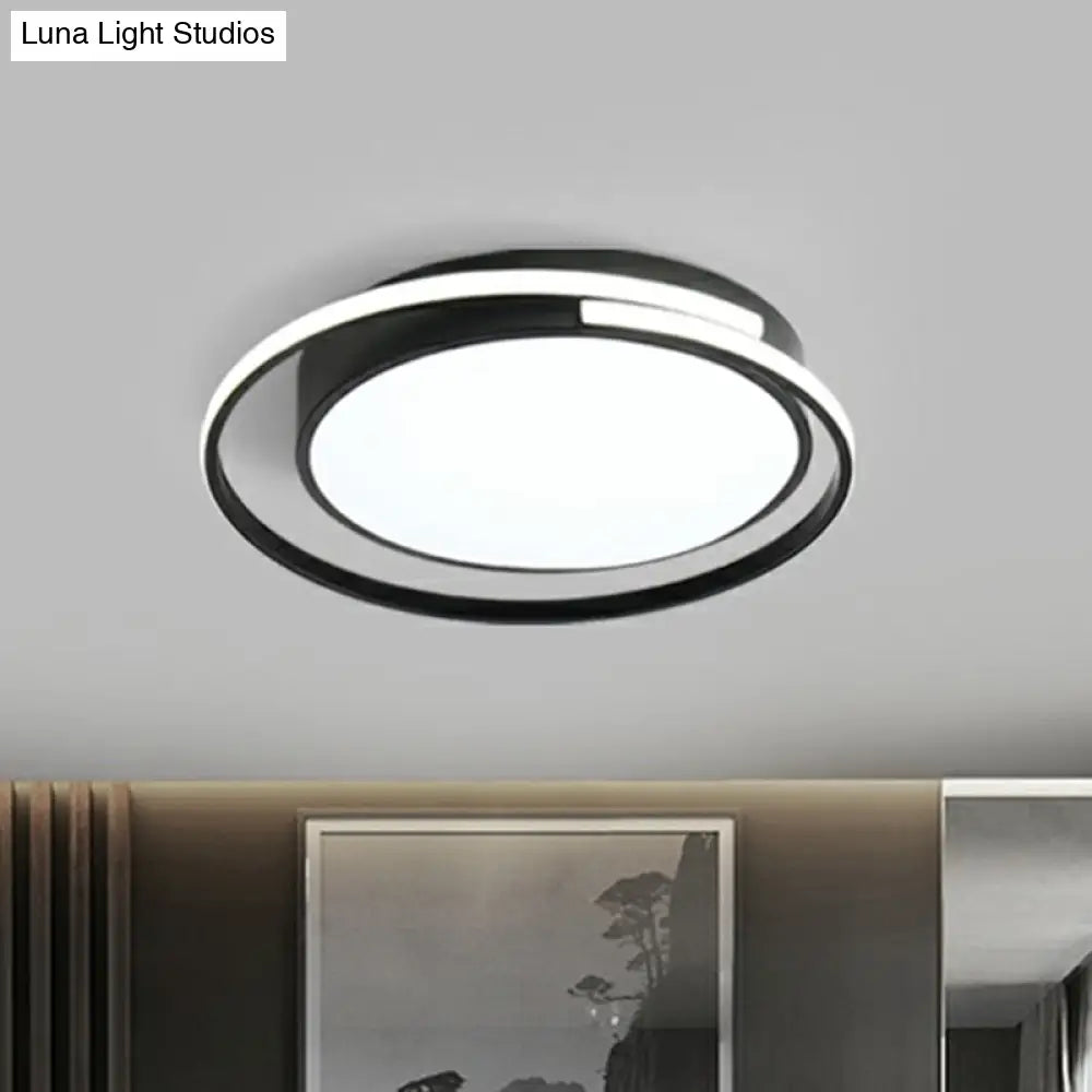 Nordic Black Acrylic Geometric Flush Mount Led Light For Bedroom Ceiling
