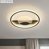 Nordic Black/Gold Acrylic Led Flush Mount Ceiling Lamp For Bedroom