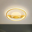 Nordic Black/Gold Acrylic Led Flush Mount Ceiling Lamp For Bedroom Gold