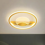 Nordic Black/Gold Acrylic Led Flush Mount Ceiling Lamp For Bedroom Gold