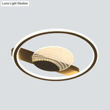 Nordic Black/Gold Acrylic Led Flush Mount Ceiling Lamp For Bedroom
