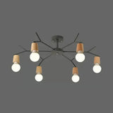 Nordic Branch Chandelier - Stylish Metal Pendant Light For Living Room 6 / Black