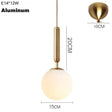 Nordic Brass Aluminum Modern Pendant Light Loft Hanging Lamps Bedside Lamp Kitchen Suspension 15Cm