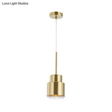 Nordic Brass Grenade Hanging Lamp - Stylish Metal Shade Suspension Light