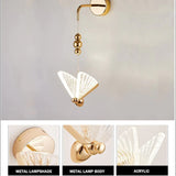 Nordic Butterfly Led Wall Light For Bedroom Wall