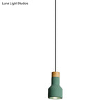 Nordic Ceiling Pendant Torch Shape Cement Light - Stylish One Hanging Fixture For Bedroom And Hotel