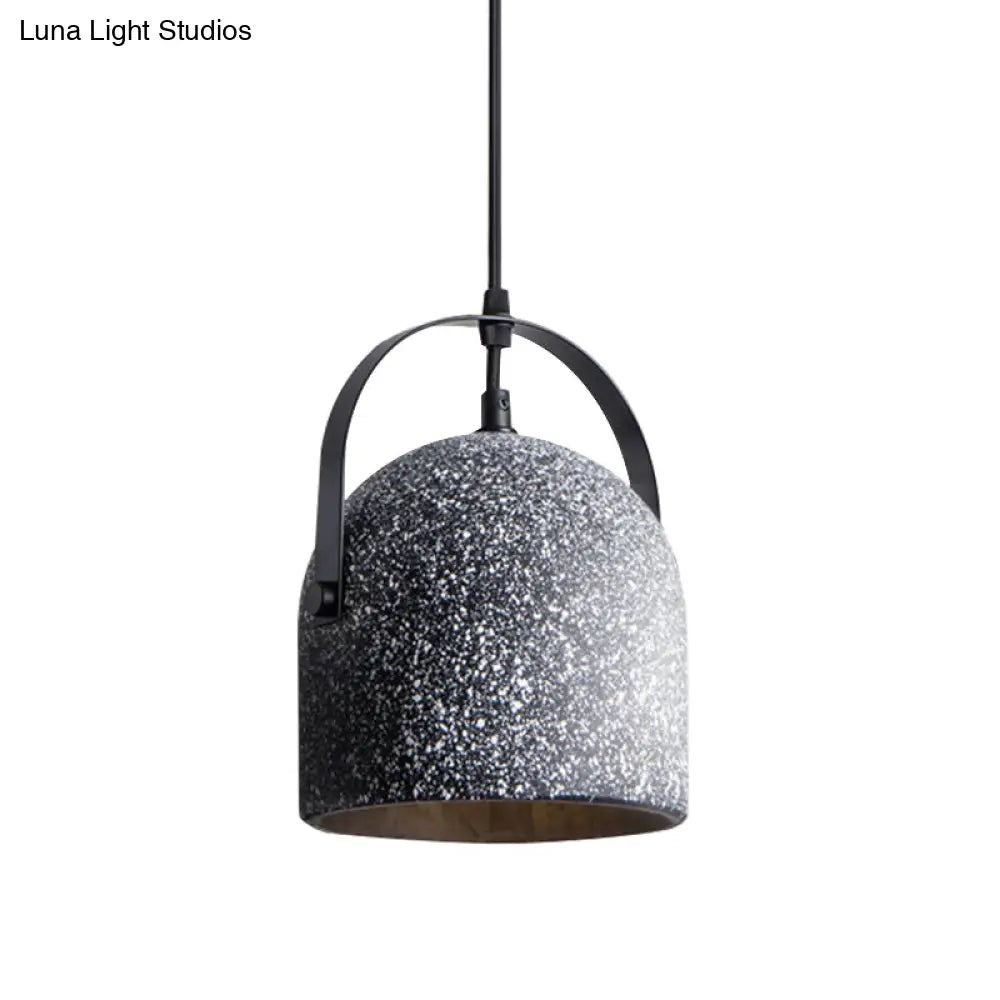 Nordic Cement Dome Pendant Light - 1 Black/Gray/White