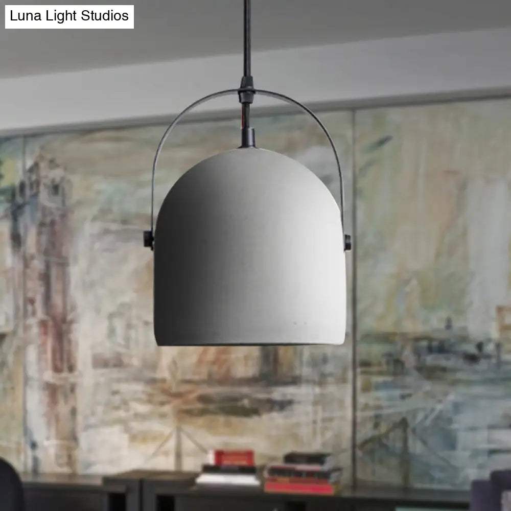 Nordic Cement Dome Pendant Light - 1 Black/Gray/White
