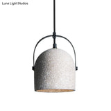 Nordic Cement Dome Pendant Light - 1 Black/Gray/White