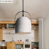 Nordic Cement Dome Pendant Light - 1 Black/Gray/White