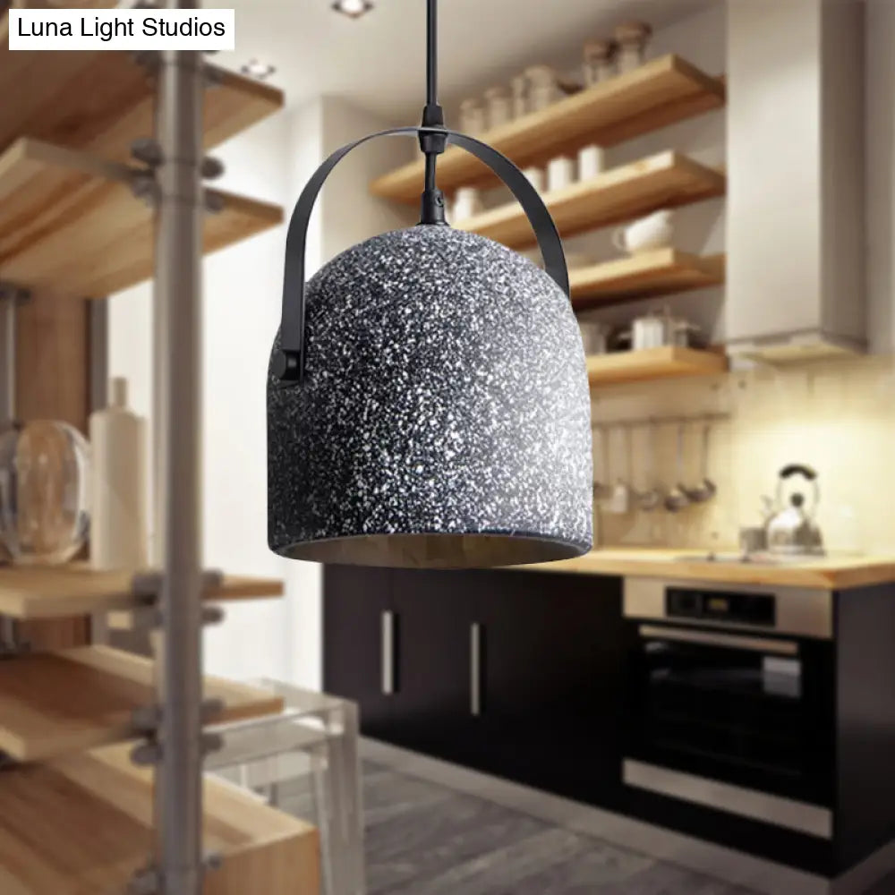 Nordic Cement Dome Pendant Light - 1 Black/Gray/White
