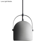 Nordic Cement Dome Pendant Light - 1 Black/Gray/White