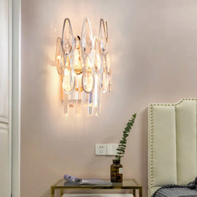 Nordic Chrome Sconce Light With Crystal Teardrop Shade - 1 Wall Mount For Living Room