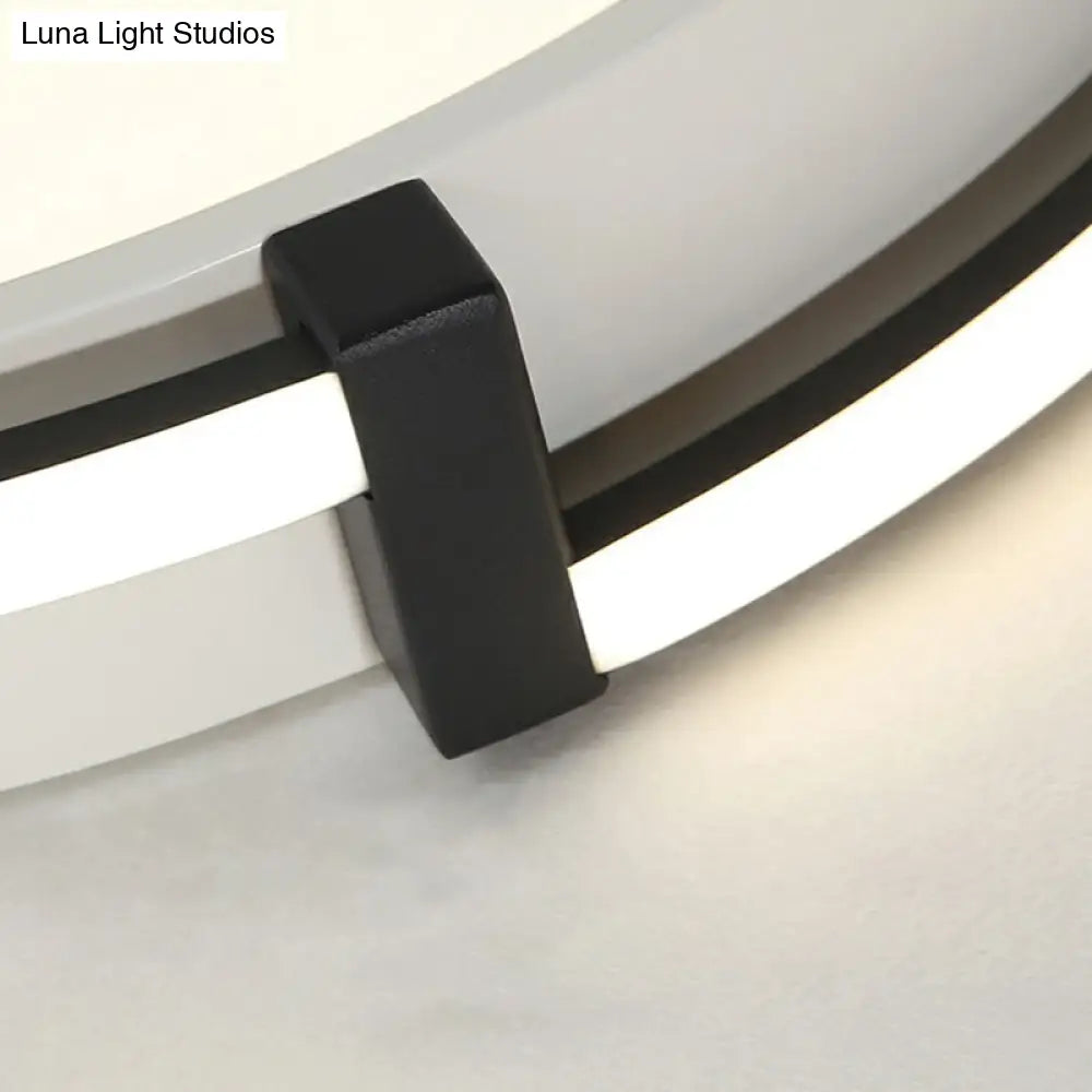 Nordic Circle Led Flush Mount Ceiling Light With Acrylic Diffuser