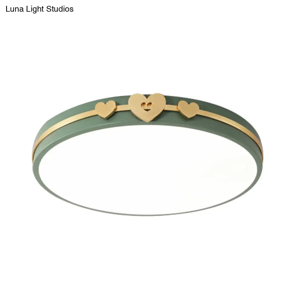Nordic Circular Flush Lamp: Acrylic Led Bedroom Lighting In Elegant White/Black/Grey With Gold