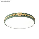Nordic Circular Flush Lamp: Acrylic Led Bedroom Lighting In Elegant White/Black/Grey With Gold